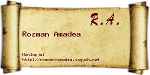 Rozman Amadea névjegykártya