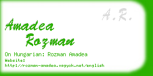 amadea rozman business card